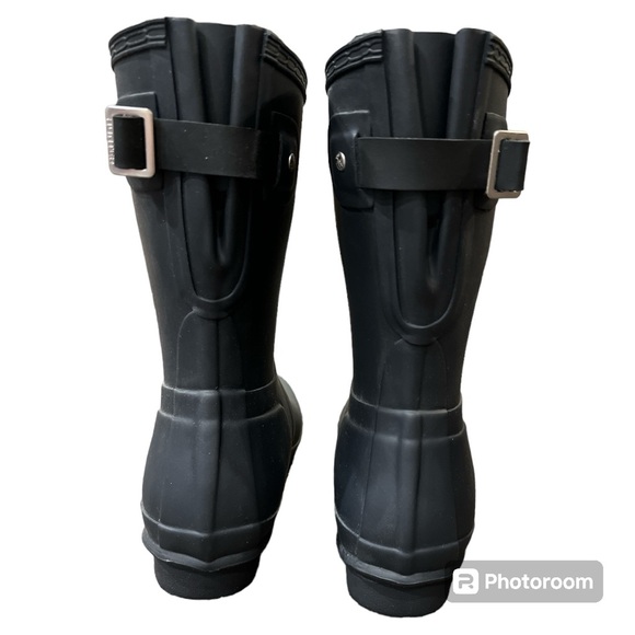 Hunter Original Back Adjustable Short Rain Boots Wellies black ice 7 NEW - Picture 3 of 7